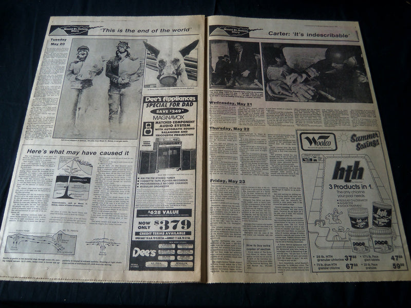 1980 JUNE 9 PHILADELPHIA BULLETIN NEWSPAPER - MOUNT ST. HELENS DIARY - NT 7257