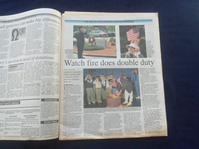 1997 MAY 29 THE BACK MOUNTAIN LEADER NEWSPAPER-SHAVERTOWN, PA- BRAD D. -NP 6173