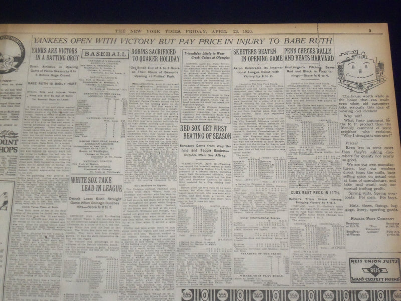 1920 APRIL 23 NEW YORK TIMES - OVERALLS PARADE TO OPEN A REVOLT - NT 8296
