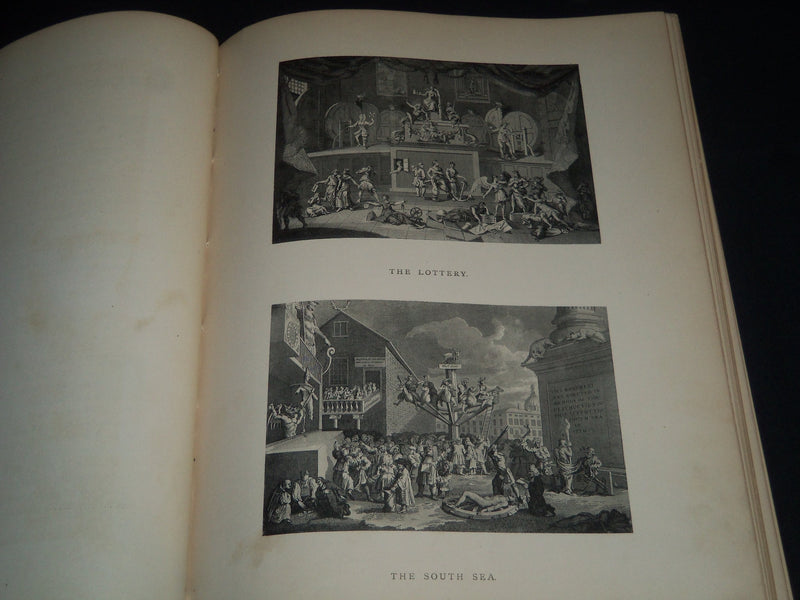 1876 THE WORKS OF WILLIAM HOGARTH VOLUME BY CHARLES LAMB - GREAT PLATES - Z 38