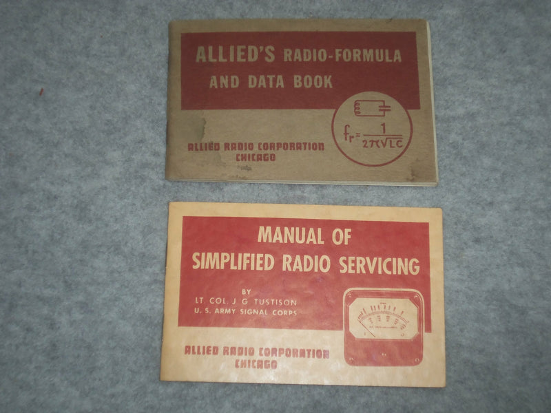 1942-1943 ALLIED RADIO CORPORATION MANUAL & DATA BOOK - LOT OF 2 - J 6339