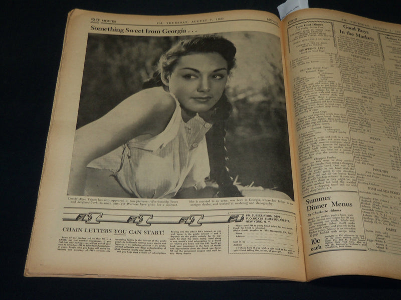 1941 AUGUST 7 PM'S WEEKLY NEWSPAPER - HITLER ADMITS FEAR INSIDE GERMANY- NP 4929