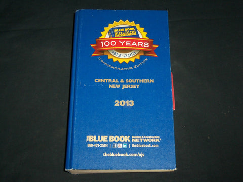 2013 CENTRAL & SOUTHERN NEW JERSEY BLUE BOOK - COMMEMORATIVE EDITION - KD 6673