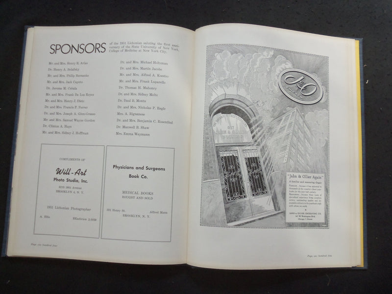 1951 LICHONIAN LONG ISLAND COLLEGE OF MEDICINE YEARBOOK - BROOKLYN, NY - YB 3148