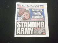 2022 JULY 18 NEW YORK POST NEWSPAPER - JENNIFER LOPEZ AND BEN AFFLECK MARRIED