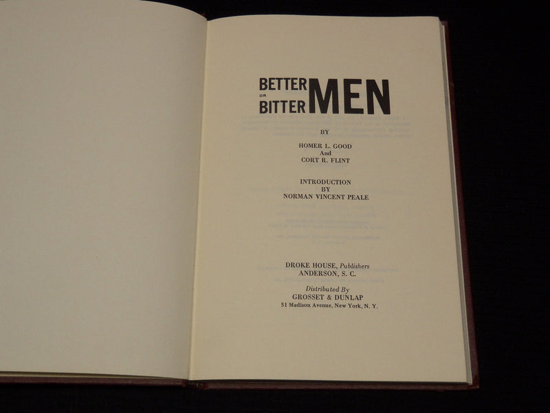1969 BETTER OR BITTER MEN BOOK BY HOMER GOOD AND CORT FLINT - FIRST EDN- KD 7847