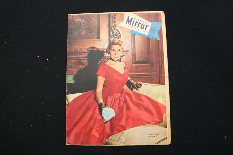 1952 JANUARY 20 SUNDAY MIRROR MAGAZINE - JANET LEIGH COVER - E 25539