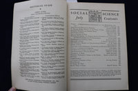 1935 JULY SOCIAL SCIENCE QUARTERLY SOFTCOVER BOOK - K 1453
