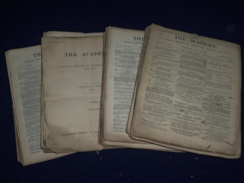 1897-1898 THE ACADEMY WEEKLY REVIEW OF LITERATURE LOT OF 38 - LONDON - O 2375