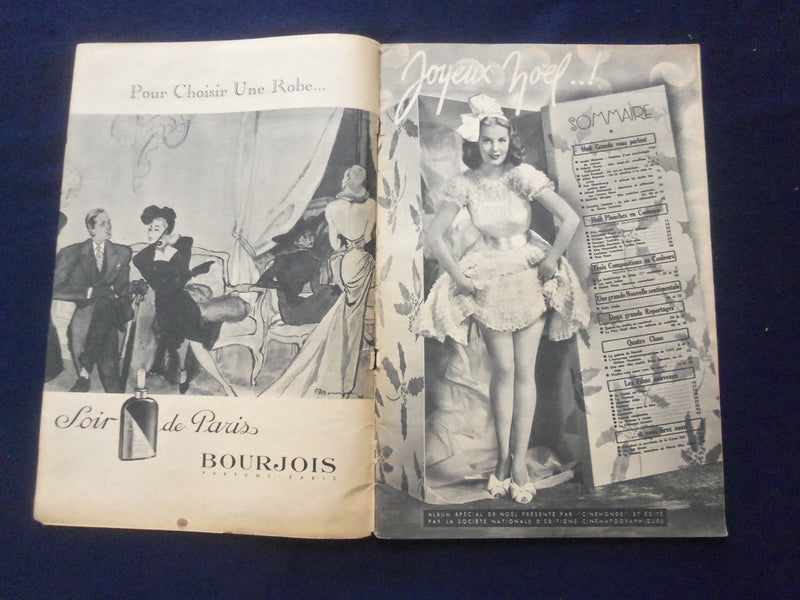 1946 CINEMONDE MAGAZINE- DANNY KAYE BACK COVER - VEDETTES DE NOEL - SP 4868I