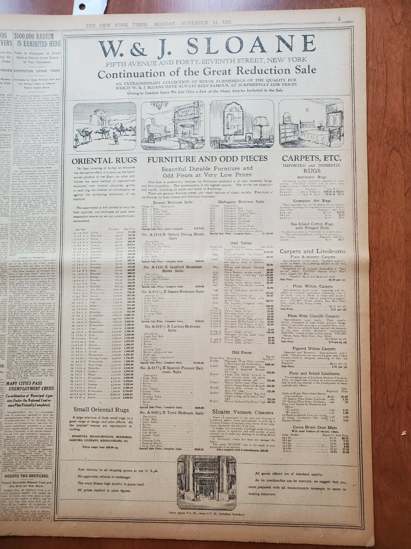 1921 NOV 14 NEW YORK TIMES - FAR EAST ACCORD TO PRECEDE NAVAL HOLIDAY - NT 8015