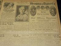 1907 MARCH 10 THE BOSTON HERALD - THOUSANDS AT AUTO SHOW'S FIRST NIGHT - BH 387