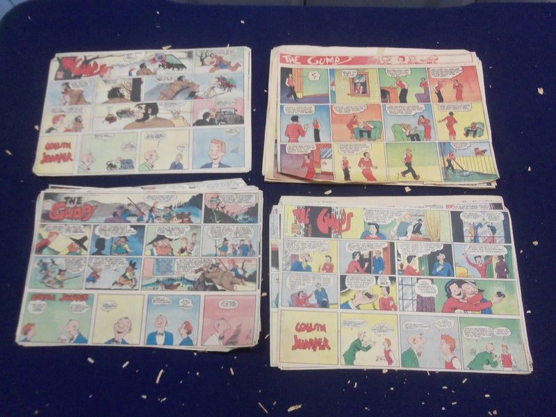 1940's-1950 THE GUMPS COLOR COMIC STRIPS - LOT OF 108 - NP 5200