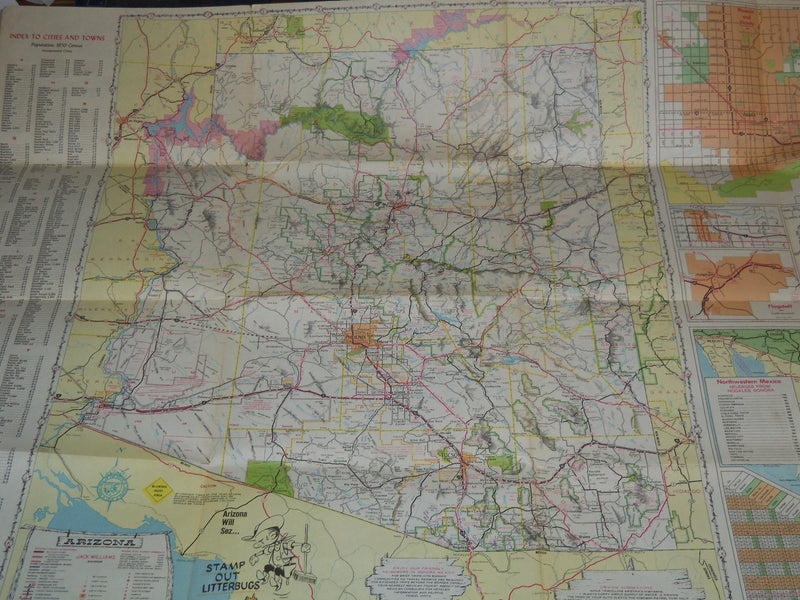 1973-1987 ARIZONA ROAD MAP LOT OF 3 ISSUES - SOFTCOVER - J 8586