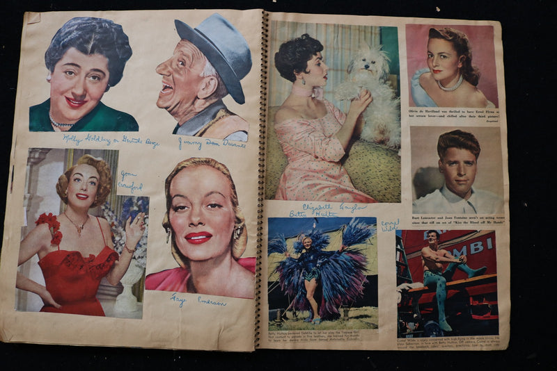 1950'S MOVIE STARS SCRAPBOOK LOADED -MARILYN MONROE-M. LANZA-A. GARDNER- E 24883