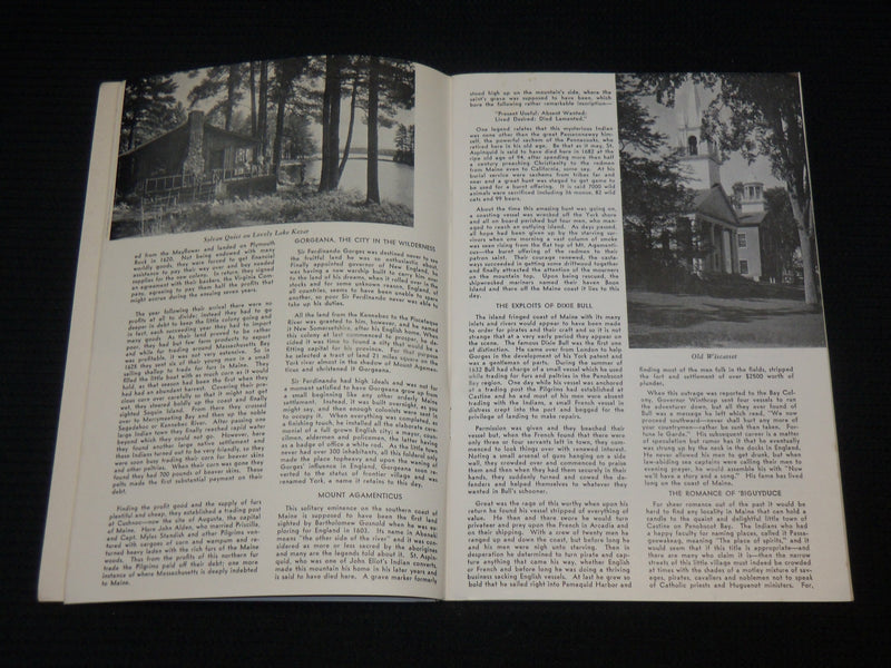 1946 THE STATE O' MAINE SCRAP BOOK - EARLY STORIES AND LEGENDS - J 7072