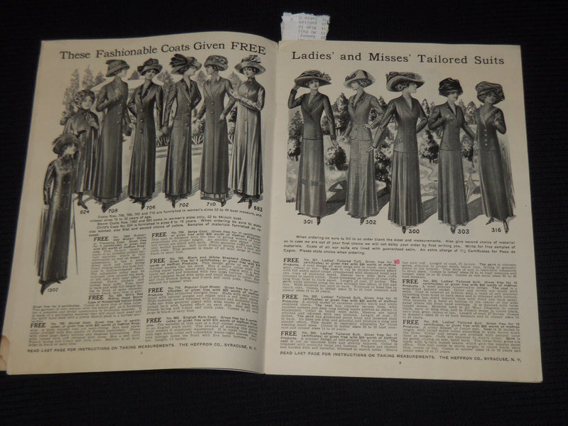 1911 THE HEFFRON CO. SPRING & SUMMER FASHION BOOK - SYRACUSE NEW YORK - SP 4863D