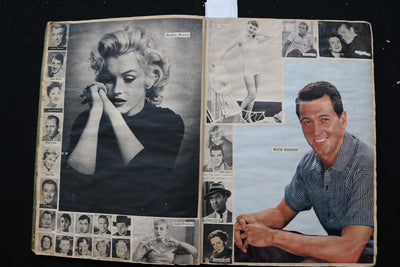 MOVIE STARS SCRAPBOOK - ROBERT WAGNER - ELVIS PRESLEY - MARILYN MONROE - E 24909