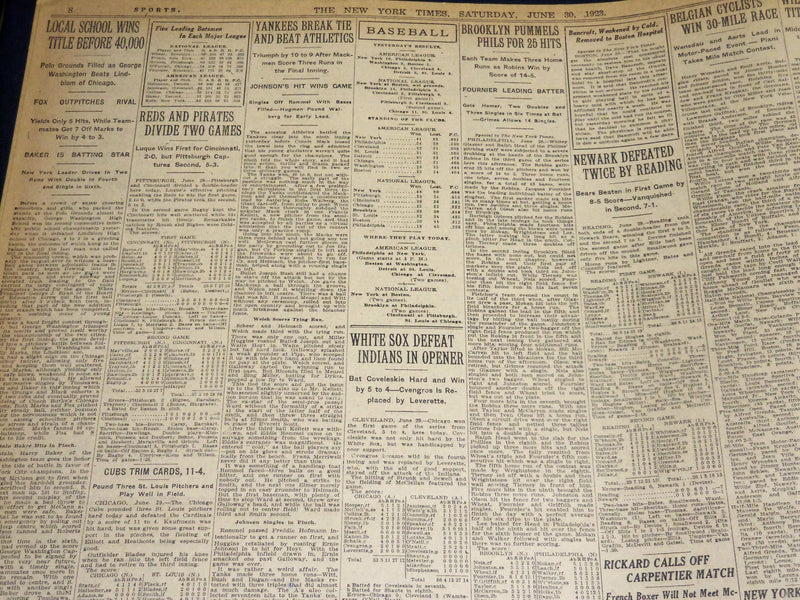 1923 JUNE 30 NEW YORK TIMES - $100,000 PLEDGED DEMPSEY BUT UNCERTAIN - NT 8721