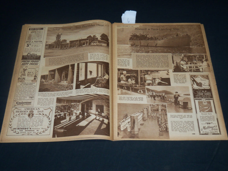 1943 SEPT 12 THE PITTSBURGH PRESS SUNDAY ROTO SECTION - DOROTHY MCGUIRE- NP 4572