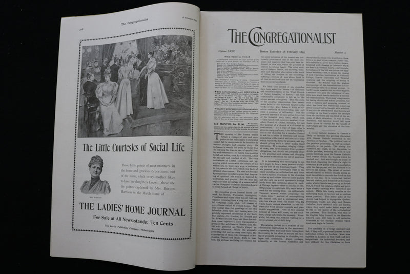 1895 FEBRUARY 28 THE CONGREGATIONALIST MAGAZINE - JOSEPH HARDY NESSIMA - K 2331