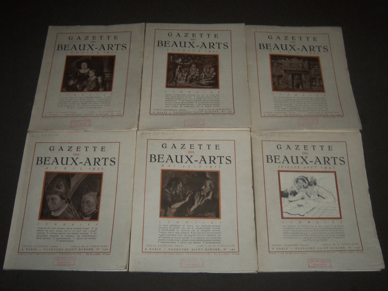 1937 GAZETTE DES BEAUX-ARTS FRENCH MAGAZINE LOT OF 10 - COMPLETE YEAR - O 3037