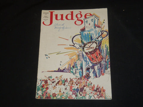 1937 SEPTEMBER JUDGE MAGAZINE - ILLUSTRATED COVER - ST 5758