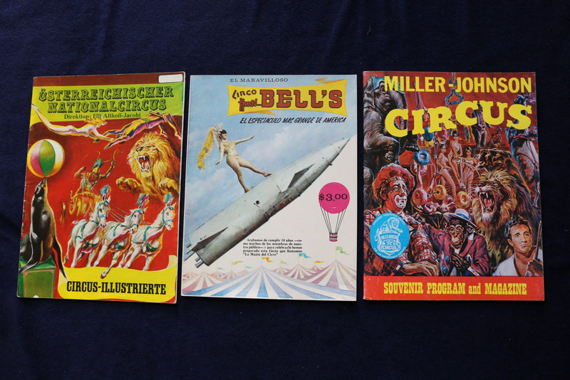 1970'S-1990'S HUGE CIRCUS PROGRAMS - LOT OF 45 - O 3506