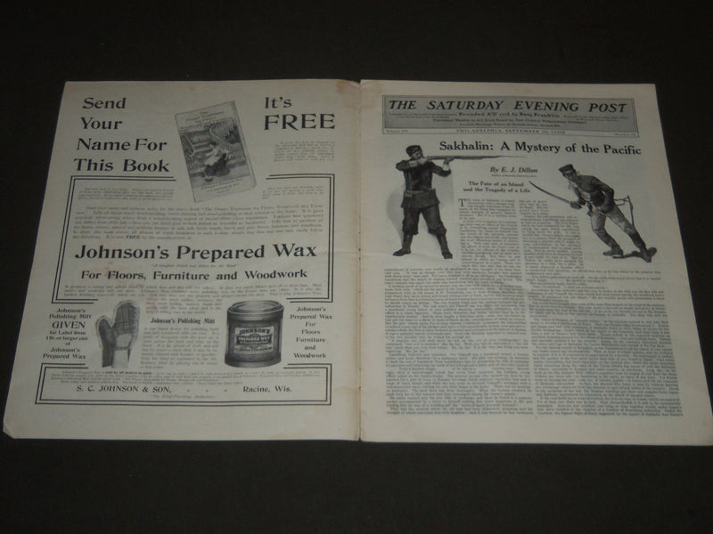 1905 SEPT 16 THE SATURDAY EVENING POST MAGAZINE - ILLUSTRATED COVER - SP 784