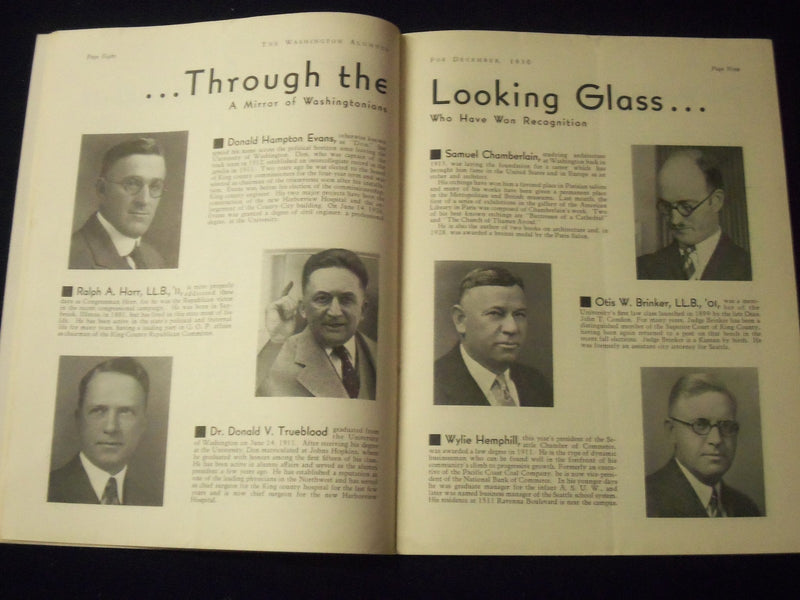 1930 THE WASHINGTON UNIVERSITY OF WASHINGTON ALUMNI MAGAZINE - INFO. - J 1235