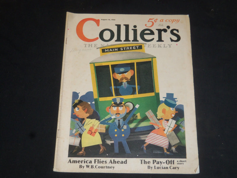 1933 AUG 12 COLLIER'S MAGAZINE - GREAT ILLUSTRATIONS, ARTICLES & ADS - SP 8225