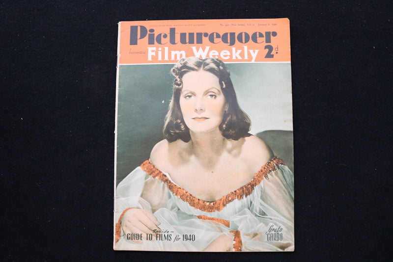 1940 JANUARY 6 PICTUREGOER MAGAZINE - GRETA GARBO COVER - E 25328