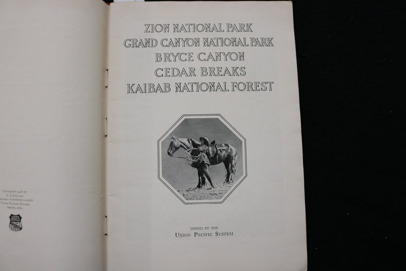 1928 ZION - GRAND CANYON - BRYCE VIEW BOOK - SOFTCOVER - K 2396