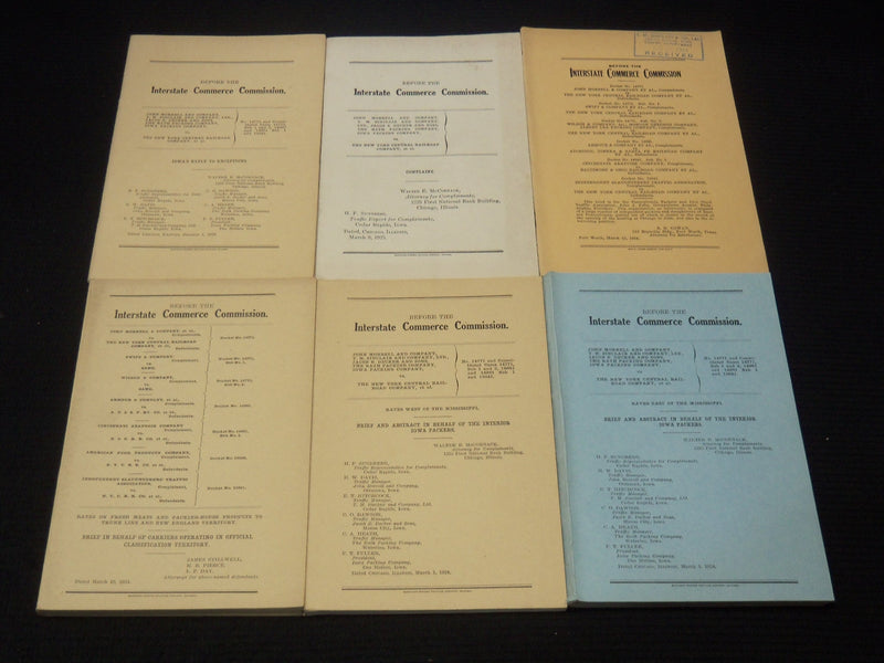 1923-1927 INTERSTATE COMMERCE COMMISSION REPORTS LOT OF 43-JOHN MORRELL- O 2825A