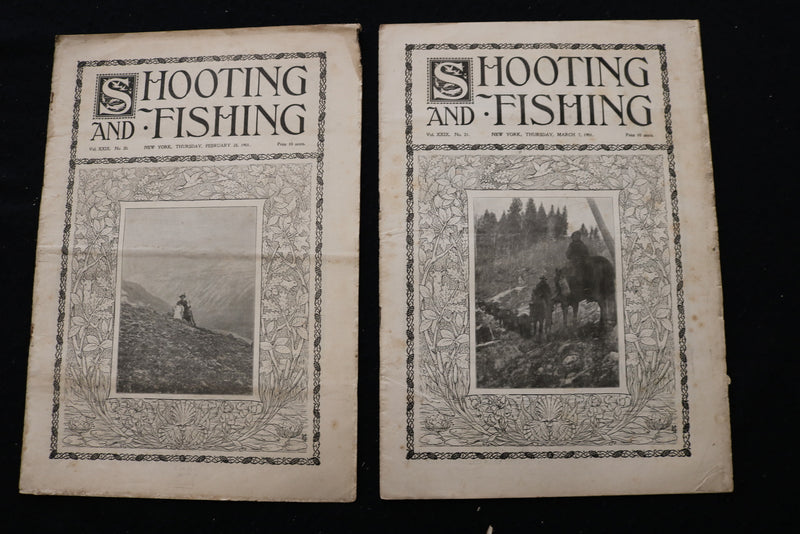 1901 SHOOTING AND FISHING MAGAZINE - LOT OF 19 - O 3696