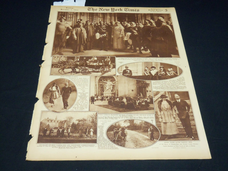 1923 DECEMBER 2 NEW YORK TIMES PICTURE SECTION NO. 5-7 - KING ALFONSO - NT 8893