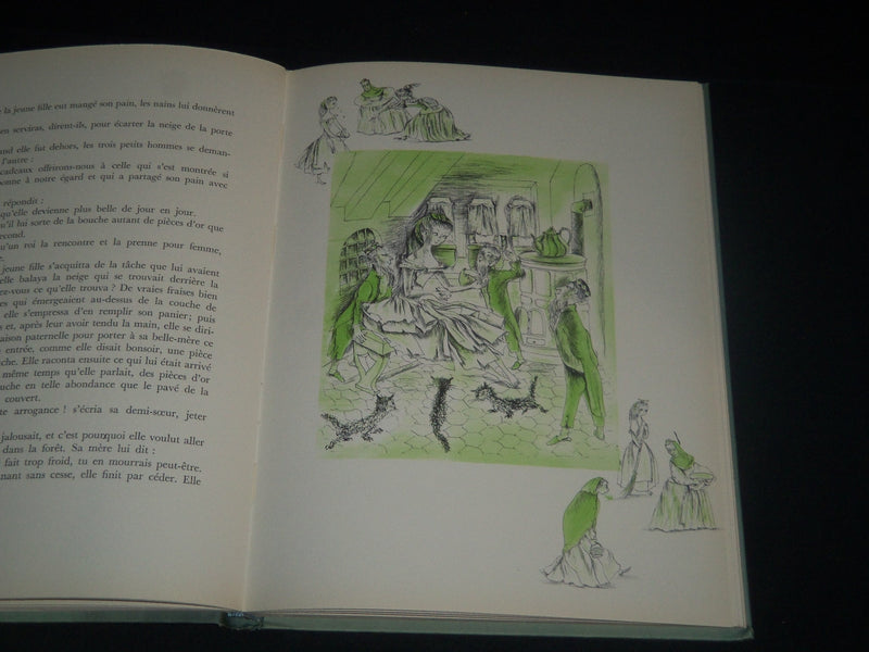 1957 BLANCHENEIGE ET ROUGEROSE BOOK BY GRIMM - FRENCH - NICE ILLUS. - R 275K