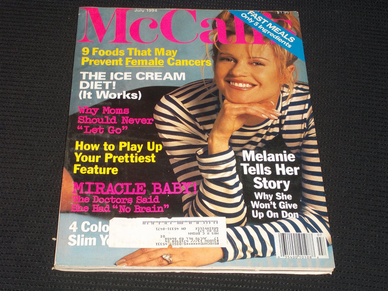 1994 JULY MCCALL'S MAGAZINE - MELANIE GRIFFITH FRONT COVER - E 495