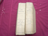 1898 JAN-DEC THE BUILDER U. K. MAGAZINE BOUND VOLUMES - 2 VOLS - FOLD OUTS - C 4