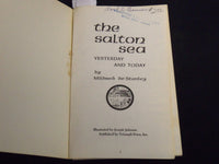 1970 THE SALTON SEA YESTERDAY & TODAY BOOK BY MILDRED STANLEY - J 8744