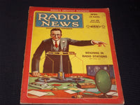 1928 APRIL RADIO NEWS MAGAZINE - WEIGHING IN FRONT COVER - E 5196