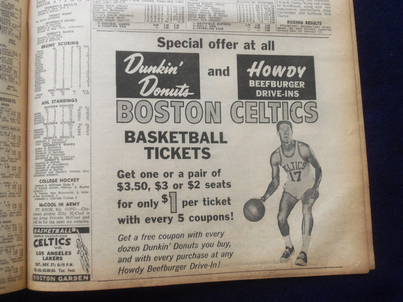 1965 NOV 27 BOSTON RECORD AMERICAN NEWSPAPER- ABINGTON SLAY SUSPECT NAB-NP 6302