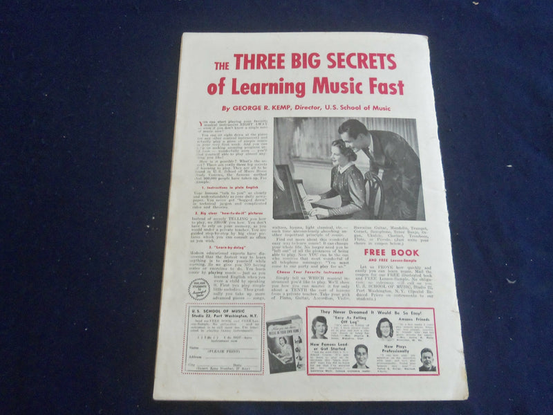 1954 FEBRUARY SONG HITS MAGAZINE - EDDIE FISHER COVER - ST 5153X