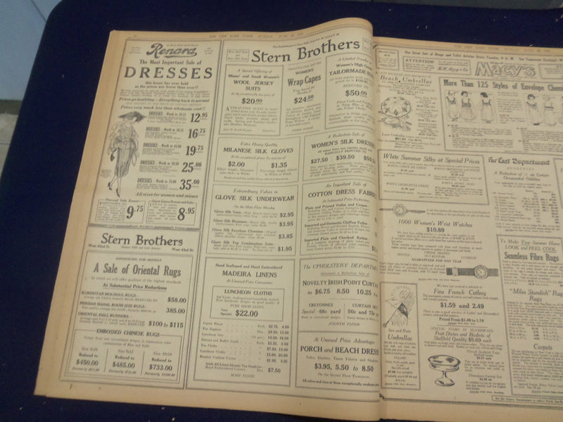 1920 JUNE 20 NEW YORK TIMES - COX AND PALMER MEN CLAIM GAINS - NT 9126