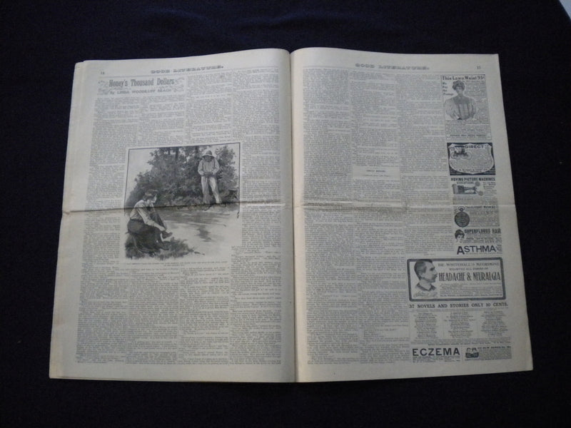 1907 JUNE GOOD LITERATURE MAGAZINE - JESSIE REEVES' PORTRAIT - B 2875U