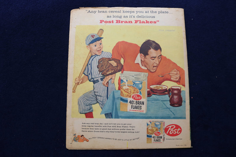 1958 JUNE 1 PARADE MAGAZINE - JIMMY STEWART & KIM NOVAK COVER - E 22348