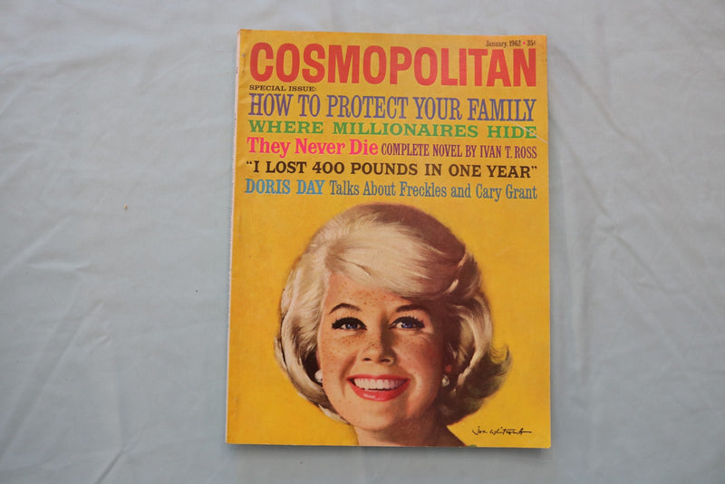 1962 JANUARY COSMOPOLITAN MAGAZINE - DORIS DAY COVER - E 26574
