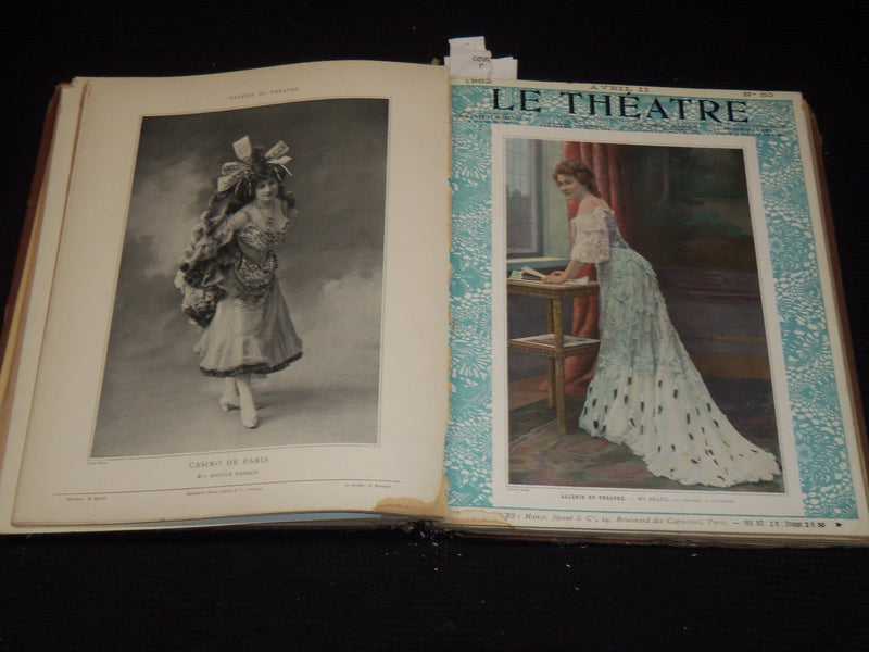 1902 JANUARY-JUNE LE THEATRE MAGAZINE BOUND VOLUME - 12 ISSUES - KD 2657C