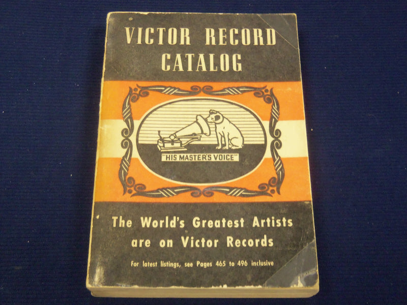 1922-1941 VICTOR RECORDS CATALOGS LOT OF 3 - LISTS OF ARTIST - J 1977