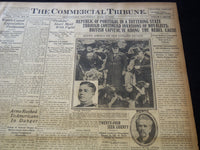 1912 JULY 11 COMMERCIAL TRIBUNE NEWSPAPER - PORTUGAL IN TOTTERING STATE- NT 9418